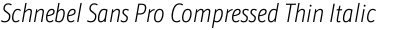 Schnebel Sans Pro Compressed Thin Italic